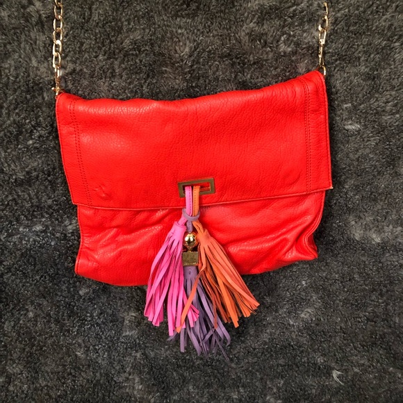 Deux Lux Orange Crossbody with Fringe! - Picture 1 of 5
